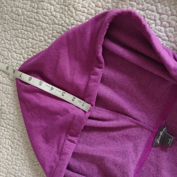 NWT Eddie Bauer Size Large WR Camp Fleece Hoodie Wrap Magenta - Picture 11 of 16